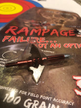 Load image into Gallery viewer, Dead Ringer Rampage, 100gr 3 blade, 3pk