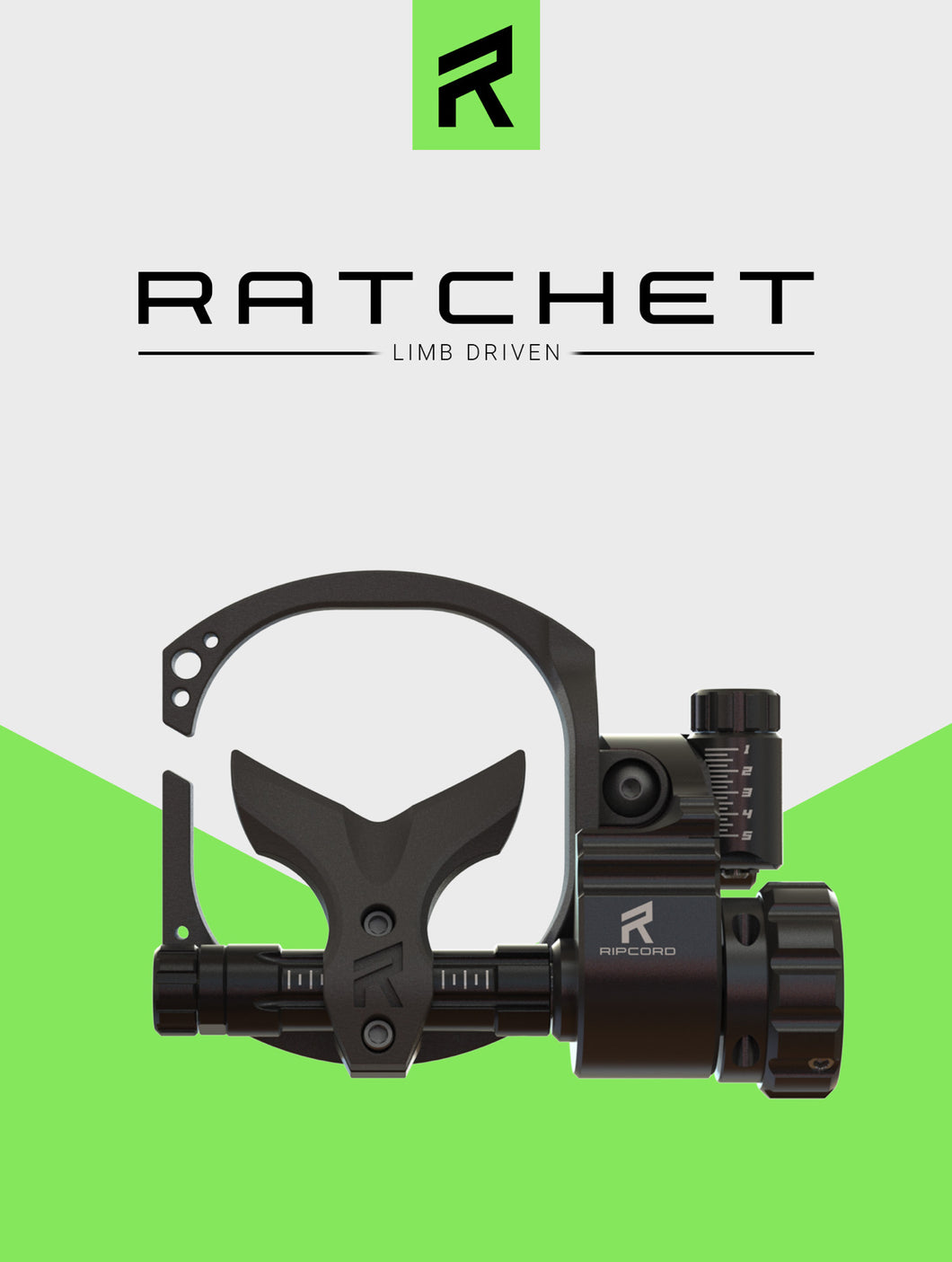 Ripcord Ratchet Limb Driven Micro Adjust Rest