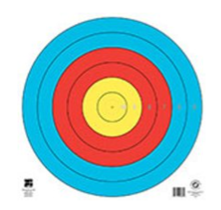 Single Spot 6 ring 80cm paper target (50 metre)